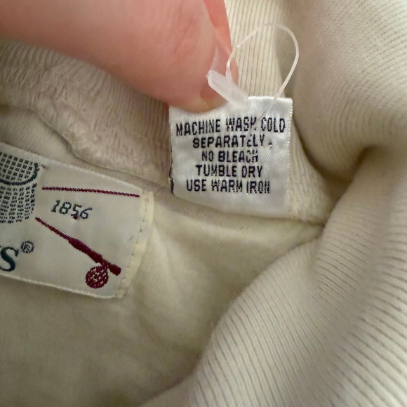 Vintage Orvis Women's Cream Embroidered Houses Turtleneck Shirt Size M Grandma - Picture 8 of 11